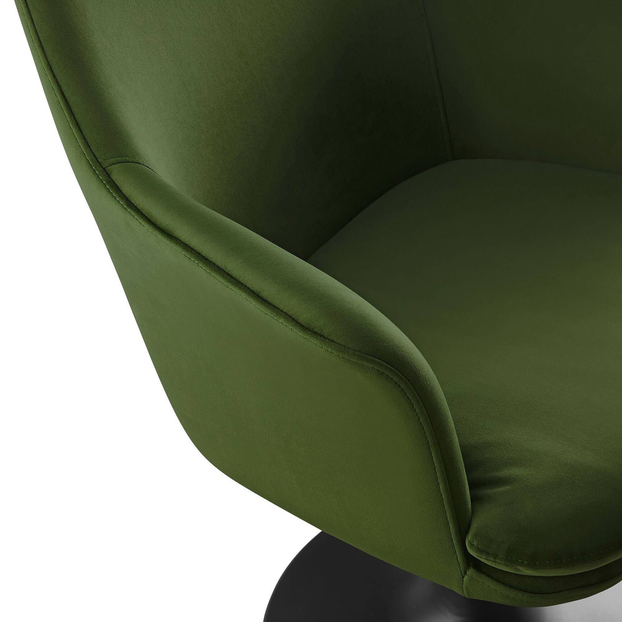 Alt View 6. Modway - Lippa Swivel Dining Armchair by Modway - Black Moss Green.
