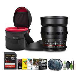Samyang - Cine SYCV24M-NEX 24mm T1.5 Cine Wide Angle Lens for Sony NEX - Black