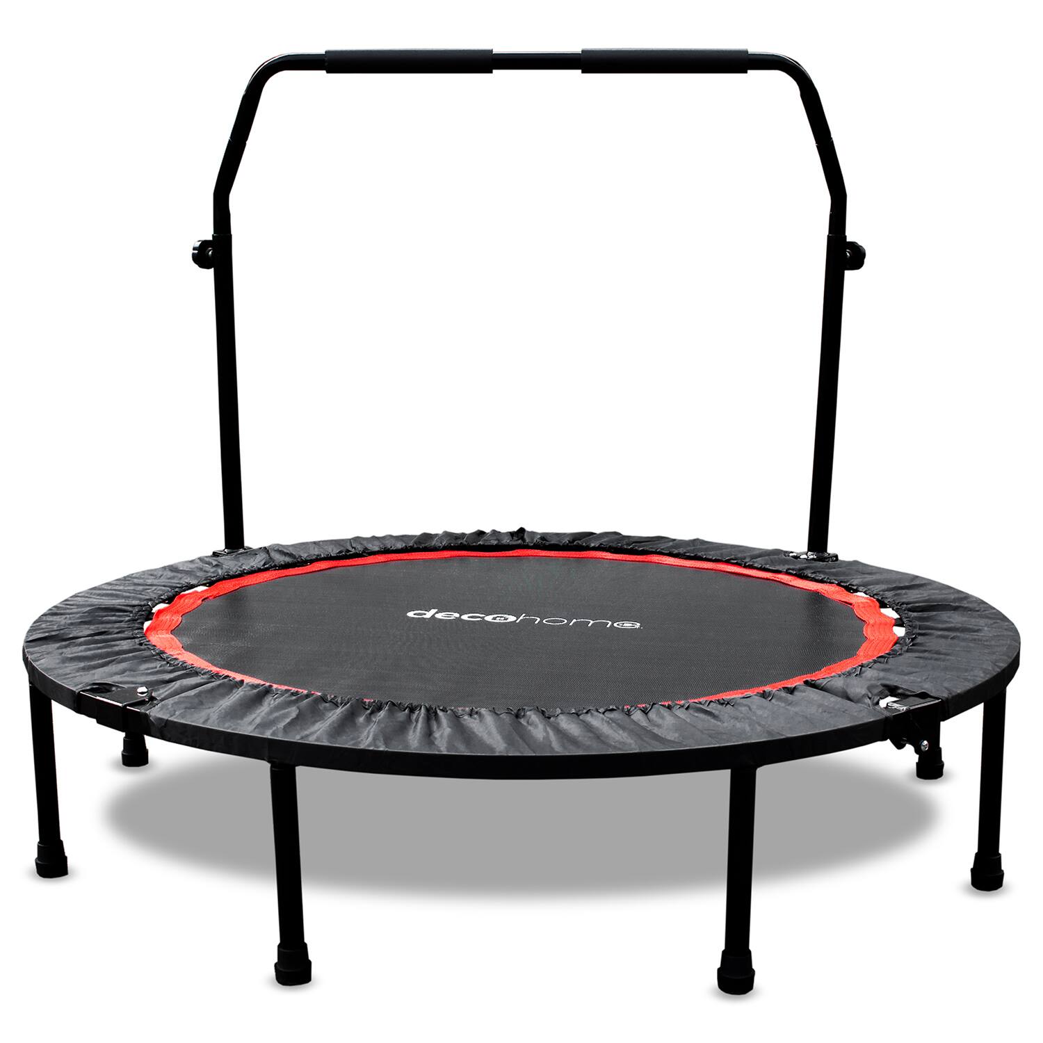 Alt View 4. Deco Home - 48-inch Indoor/Outdoor Fitness Trampoline Rebounder with Adjustable Handle Bar JUMP - Red|Black.