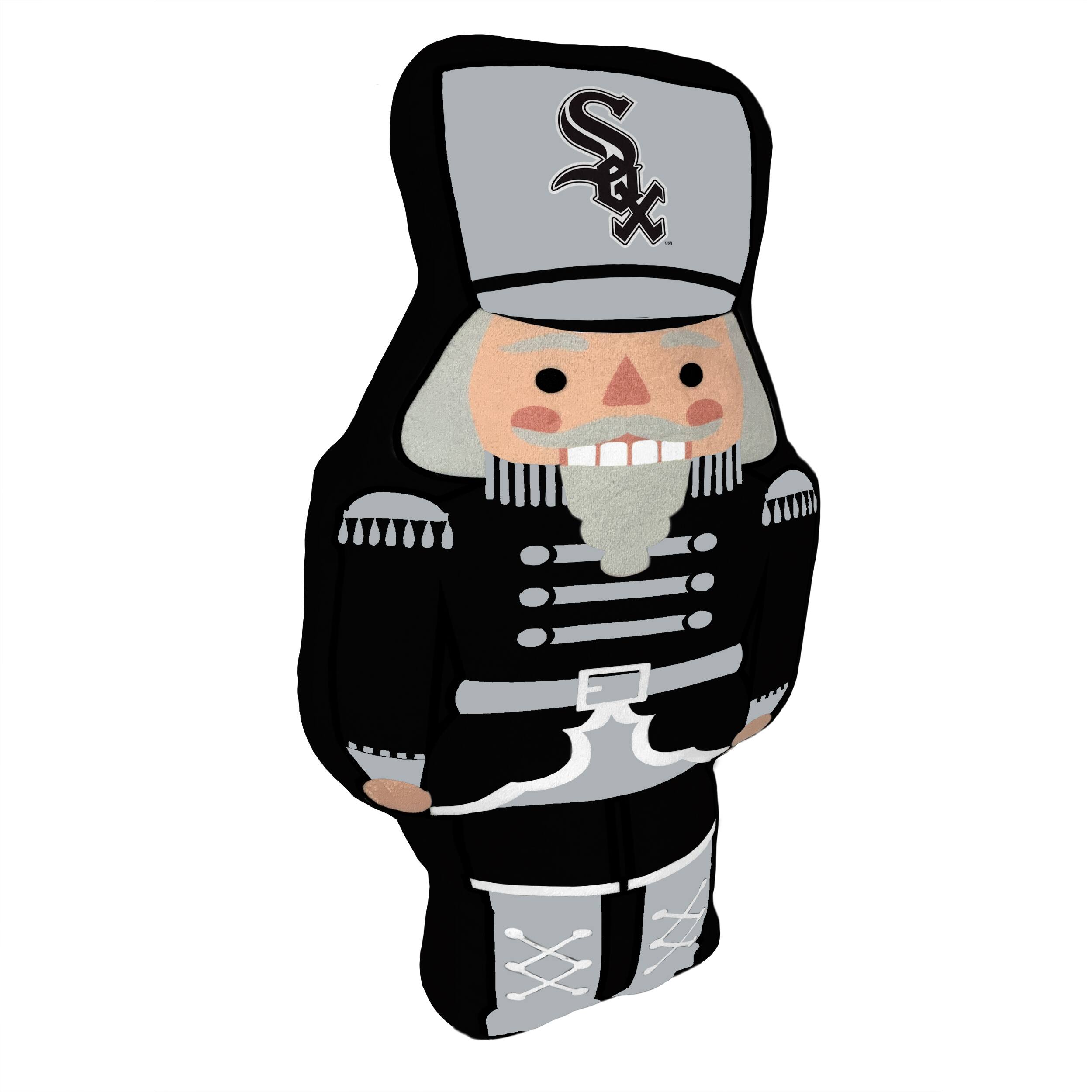 Front. Pegasus - Chicago White Sox Nutcracker Plushlete Pillow - Black.