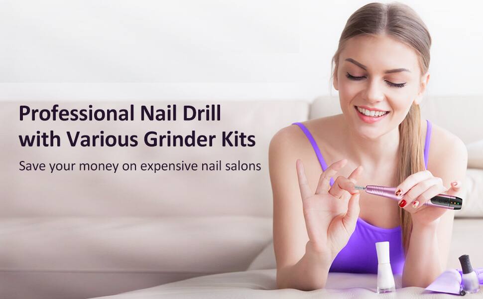 Professional Nail Drill with Various Grinder Kits  
Save your money on expensive nail salons