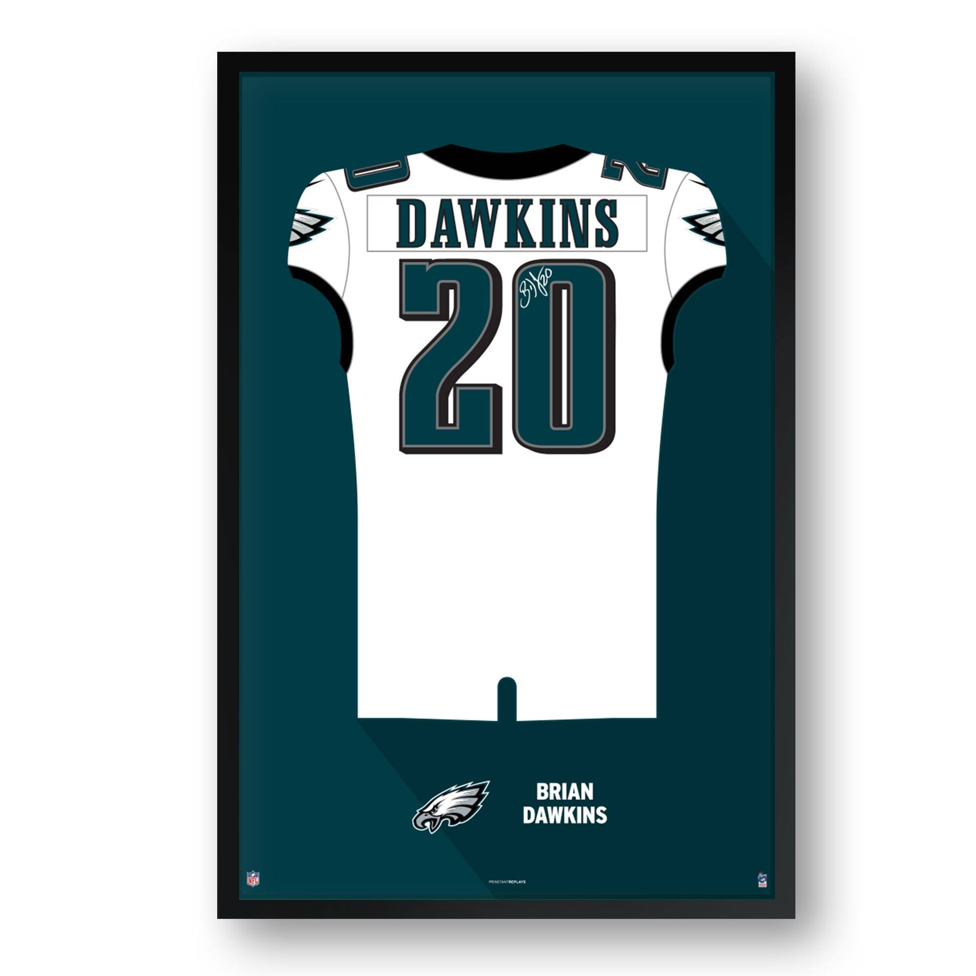 Brian Dawkins Philadelphia Eagles Framed 27" x 39" Retired Jersey Art Print