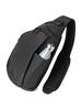 Front. ALPAKA - Metro Crossbody Right Shoulder Sling Bag Men,Sling Backpack - Fits 11" Tablet - Single Shoulder - Black Axoflux 210D.