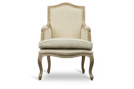 Baxton Studio - Nivernais Wood Traditional French Accent Chair - Beige/Light Brown