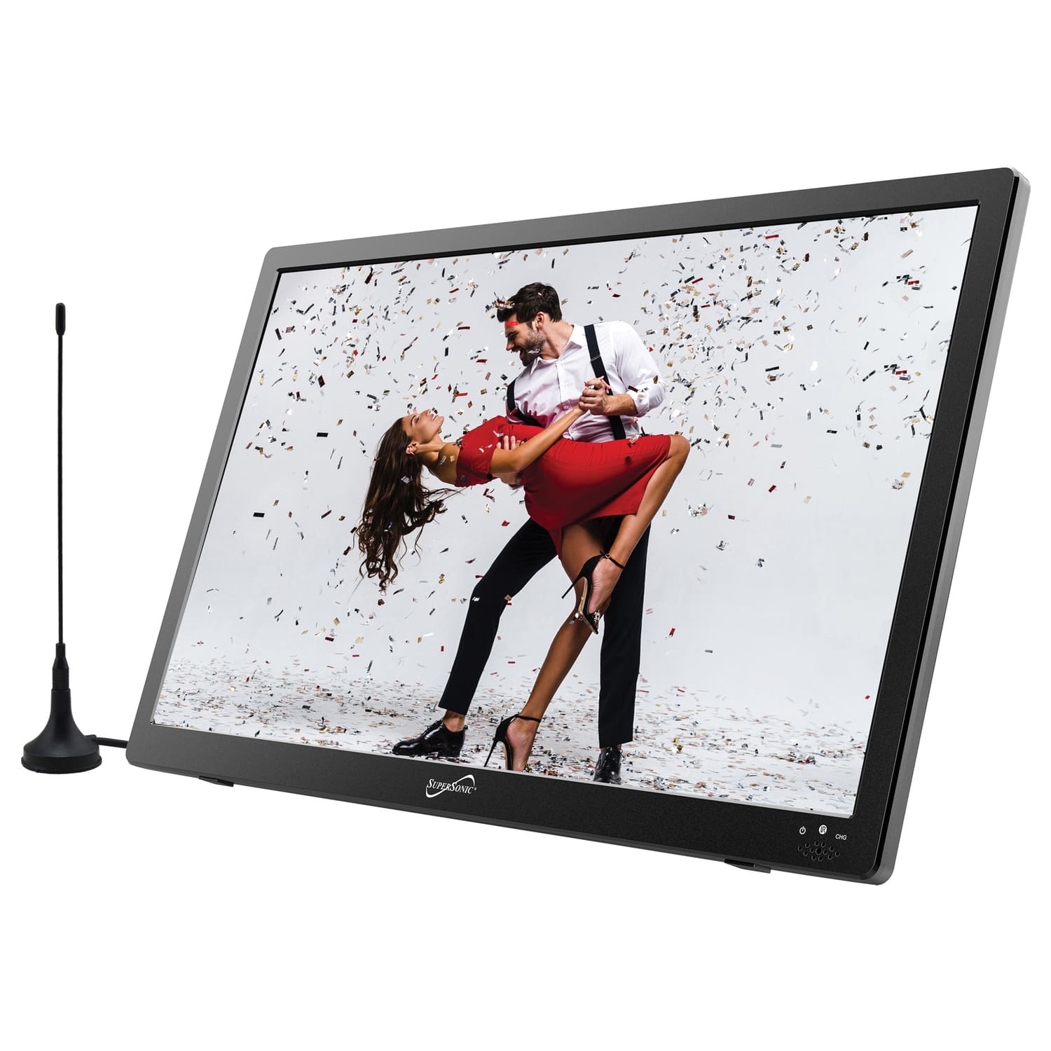 Front. Supersonic - Supersonic Sc-2816 Sc-2816 Portable 16-in. Widescreen Led Tv - Black.