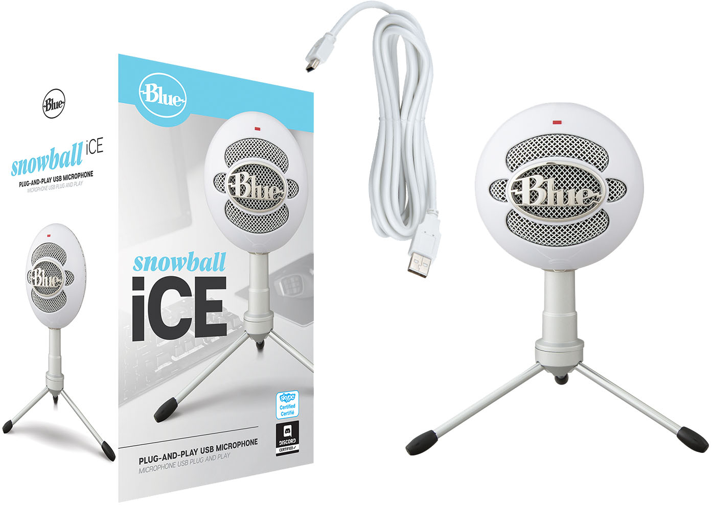 Microphones Snowball iCE Wired Cardioid USB Plug 'n Microphone 988-000070 - Best Buy