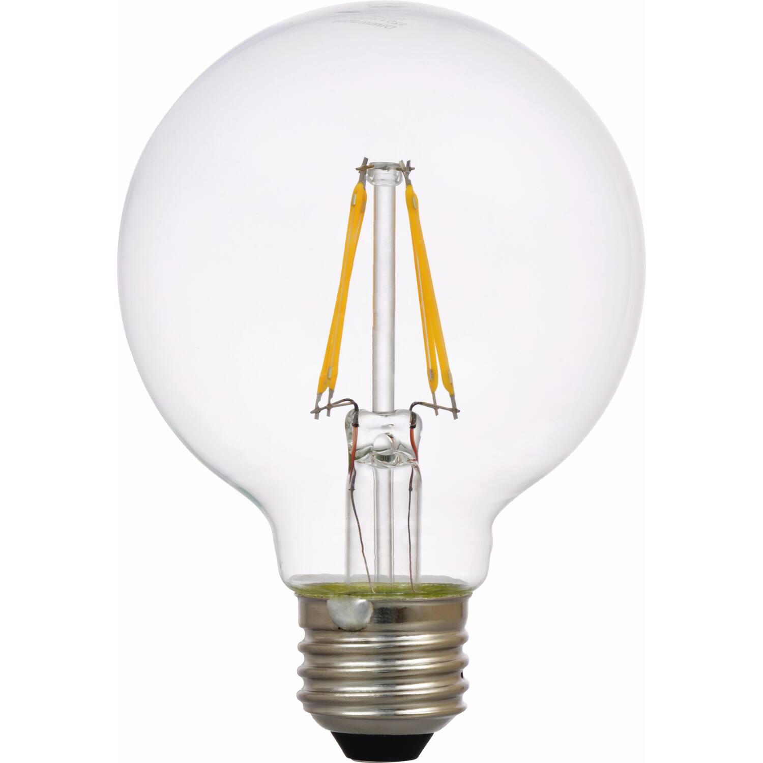 Front. Sylvania - Sylvania Natural G25 E26 (Medium) LED Bulb Soft White 40 Watt Equivalence 2 pk.