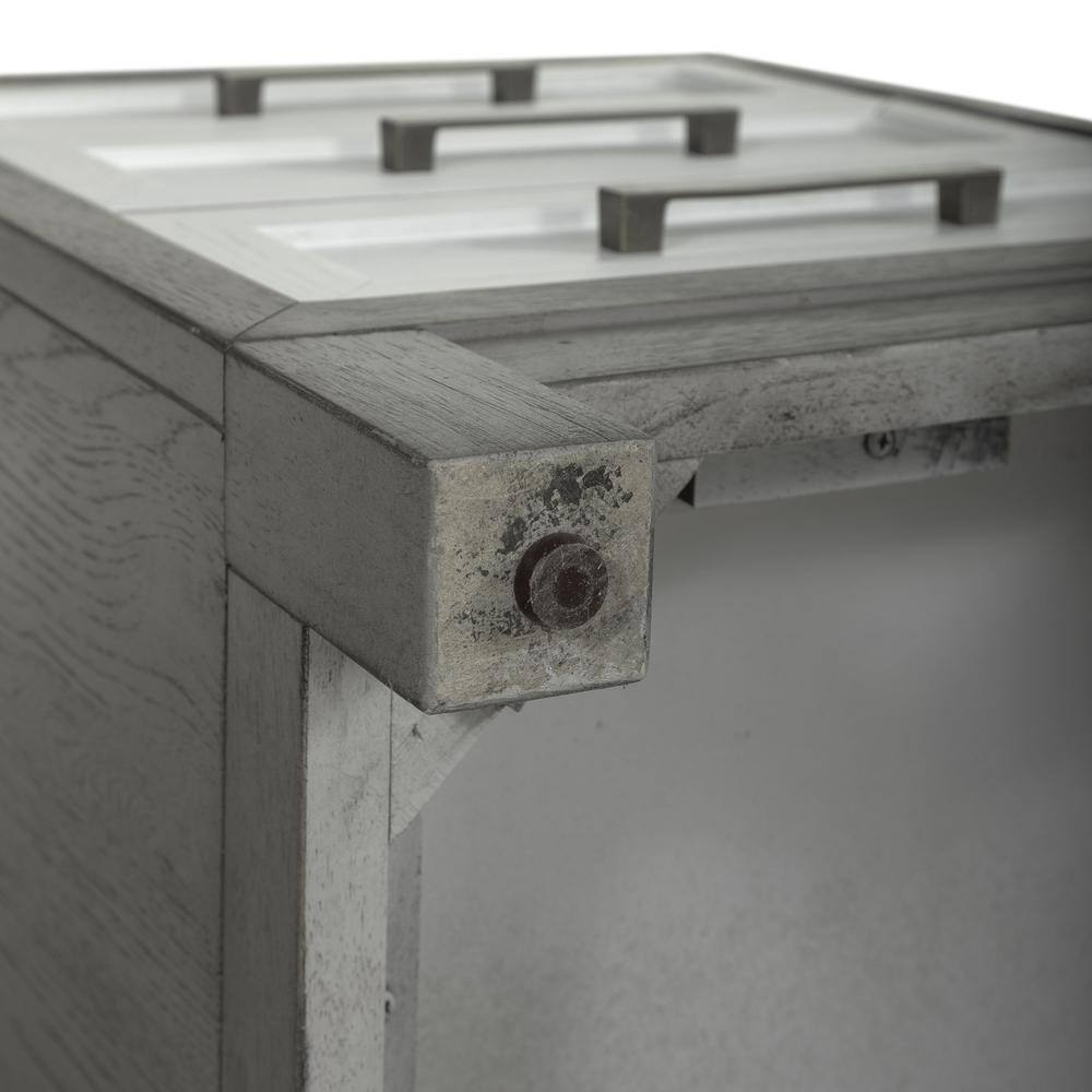 Alt View 6. Liberty Furniture Industries - 3 Drawer Chairside Table Contemporary White in Two-Tone Shell White - White.