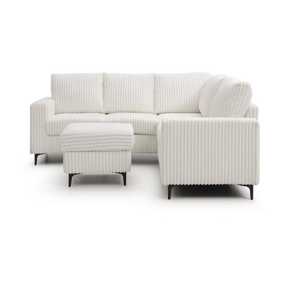 Left. Glory Furniture - Houston Sectional - White.