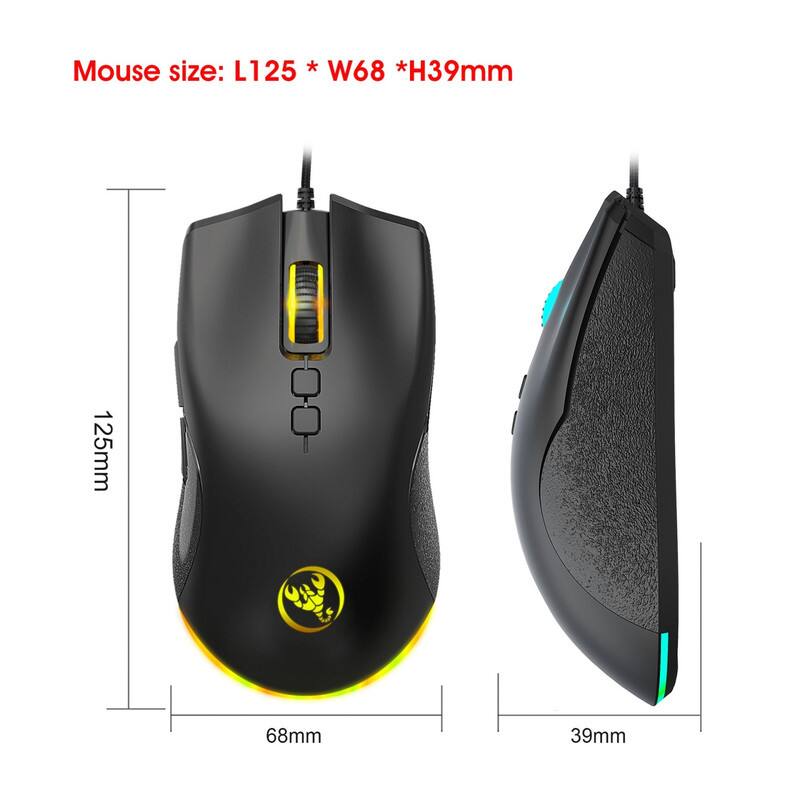 Mouse size: L125 * W68 * H39mm  
125mm  
68mm  
39mm