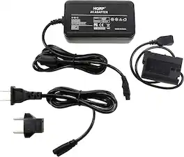 HQRP - AC Adapter for Nikon Z5 Z6 Z7 Z6II Z7II D500 D600 D610 D750 D780 D800 D800E D810 D850 D7000 D7100 D7200 1 V1 Camera