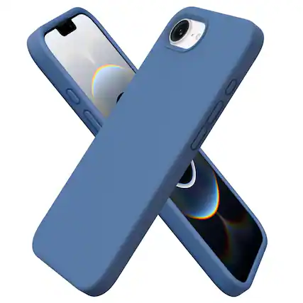 Front. Ornarto - ORNARTO Compatible with iPhone 16e Case 6.1", Liquid Silicone Shockproof Protective Cover - Blue - Blue.