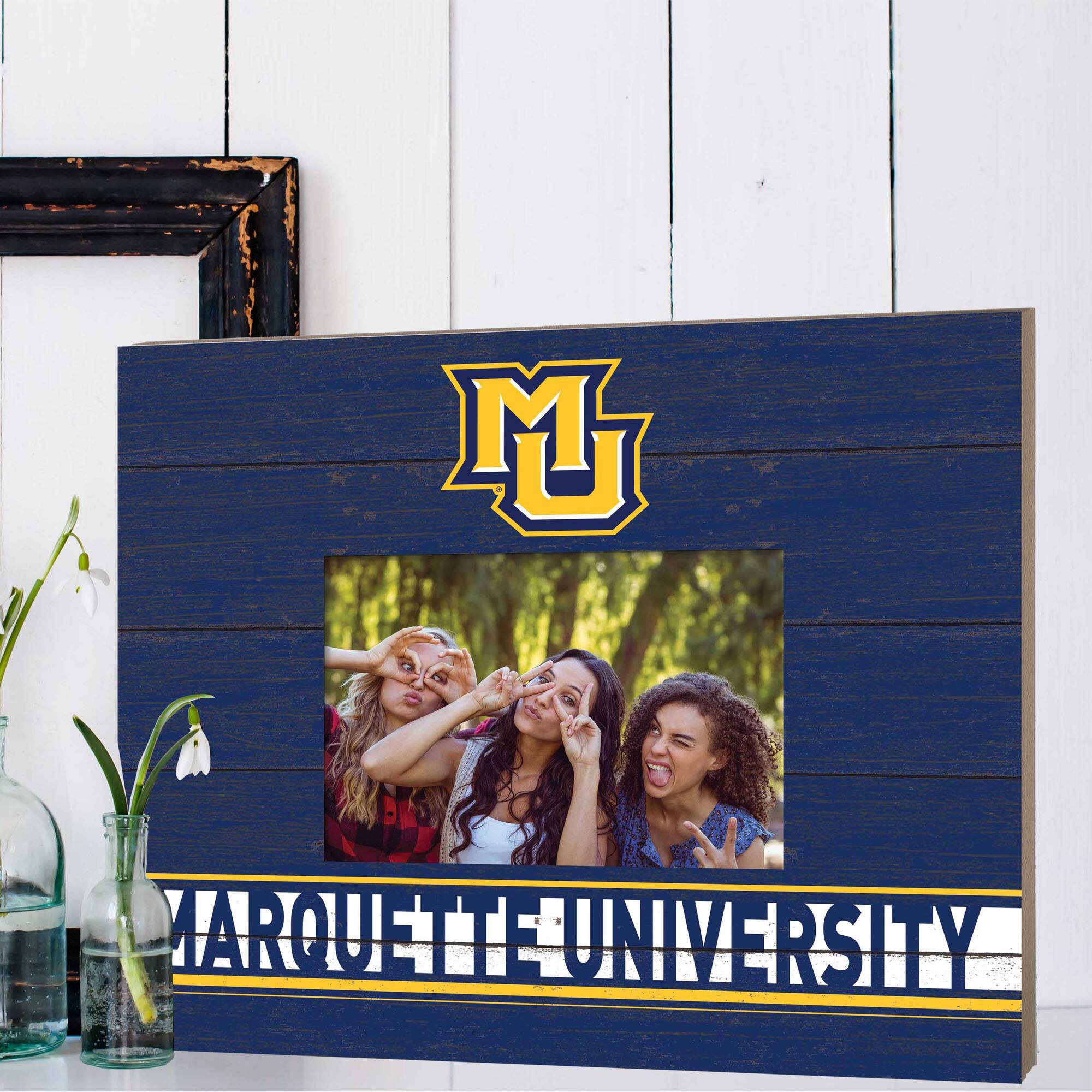 Alt View 1. Jardine - Marquette Golden Eagles 11'' x 13'' Team Spirit Scholastic Picture Frame - Navy.