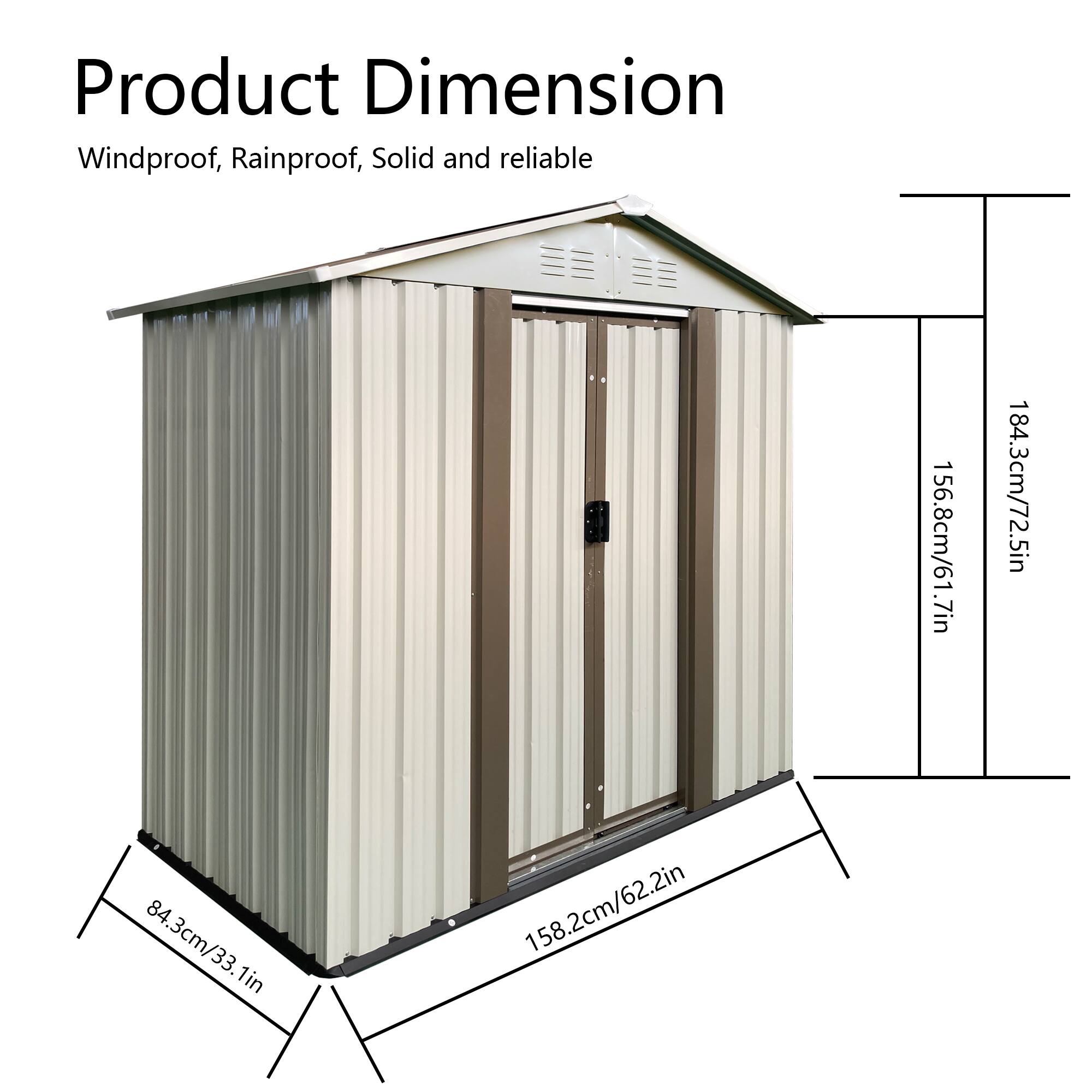 Product Dimension  
Windproof, Rainproof, Solid and reliable  

156.8cm/61.7in  
184.3cm/72.5in  
84.3cm/33.1in  
158.2cm/62.2in