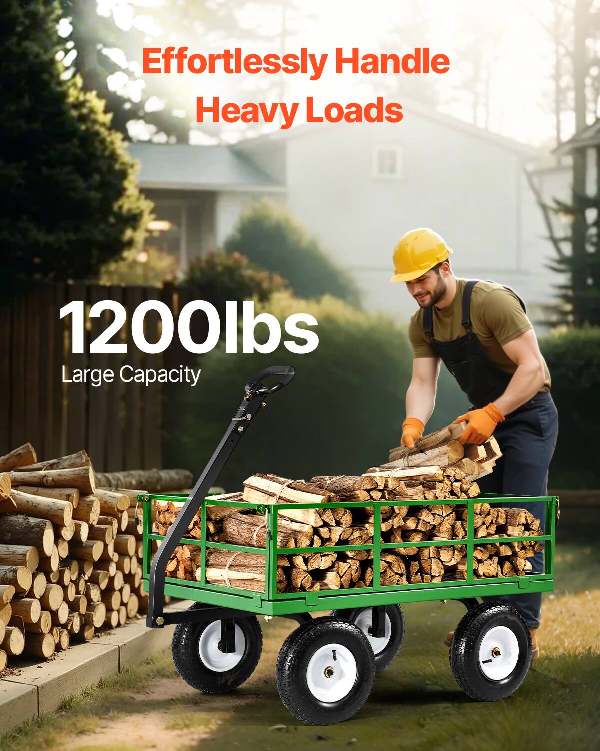 Effortlessly Handle Heavy Loads
1200lbs
Large Capacity