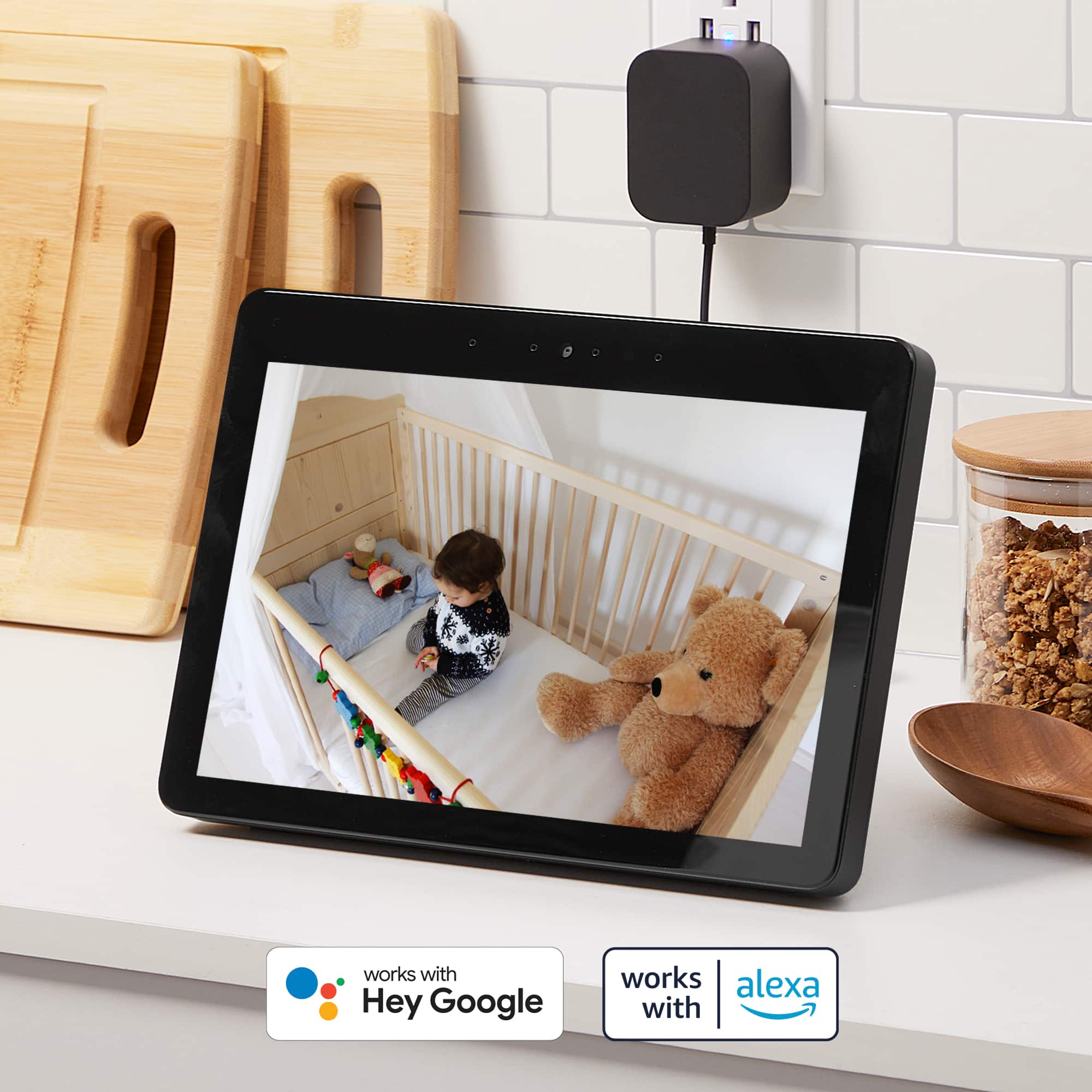 Alt View 13. Geeni - Video Baby Monitor with camera - White.