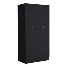 TuHome - Ohio Armoire Wardrobe MDF - Black