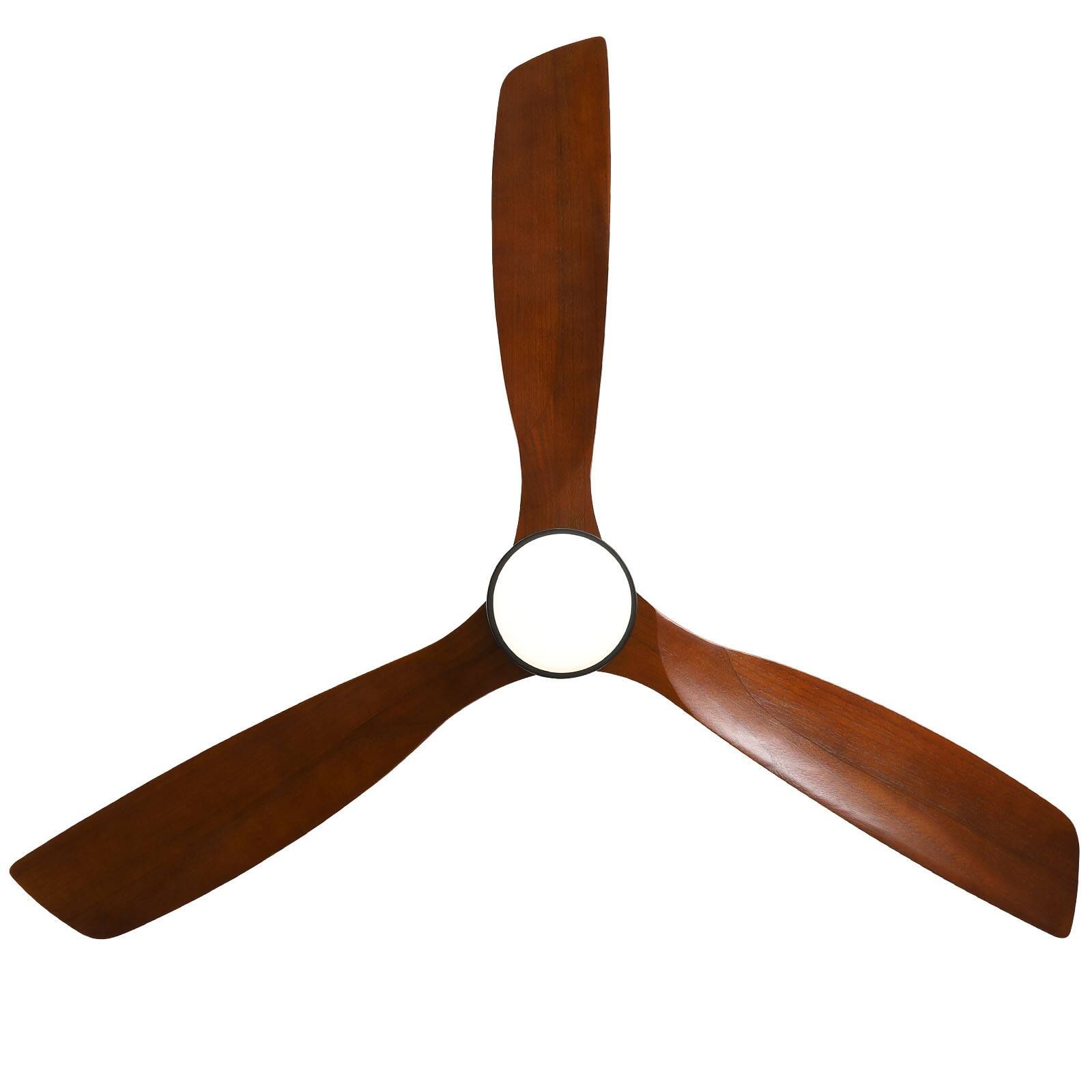 Alt View 2. Sofucor - Large 60'' Ceiling Fan with Lights and Remote High CFM Wood Airflow Ceiling Fan for Farmhouse Indoor Outdoor Bedroom - Black.