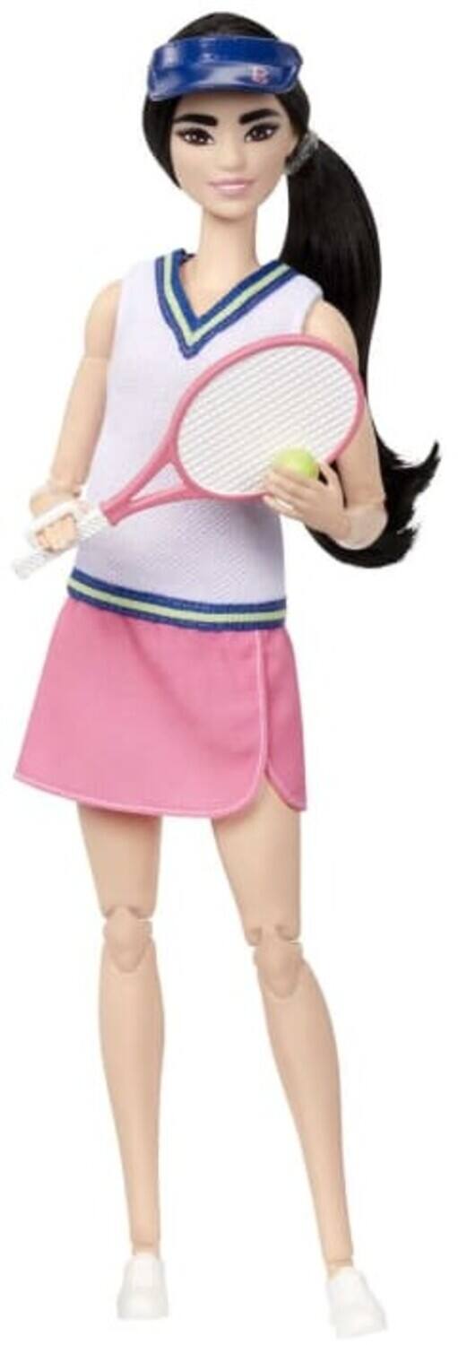 Front. Mattel - Barbie Careers Made to Move Tennis Player Doll with Racket and Ball   - COLLECTIBLES - Multicolor.