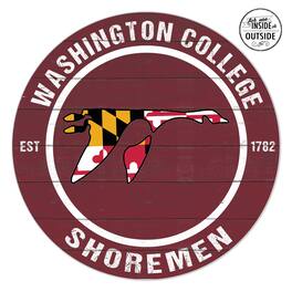 Jardine - Washington College Shoremen 20" x 20" Indoor/Outdoor Circle Sign - Maroon