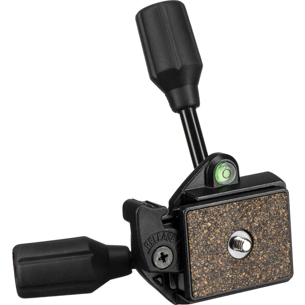 Alt View 3. Slik - Slik SH-704E Compact  Light 3-Way Pan Tripod Head with Quick Release.