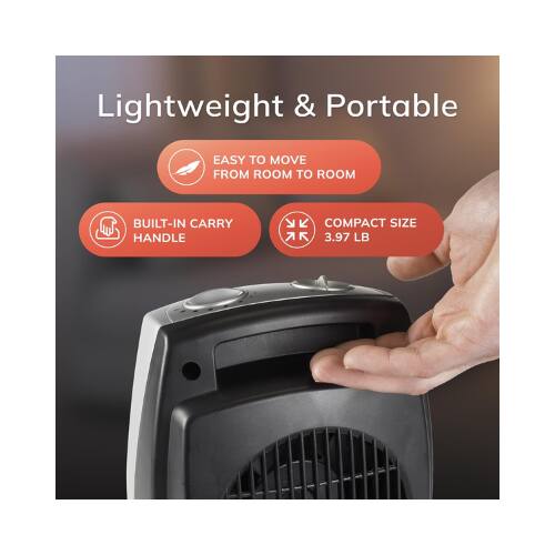 Lightweight & Portable  
EASY TO MOVE FROM ROOM TO ROOM  
BUILT-IN CARRY HANDLE  
COMPACT SIZE  
3.97 LB