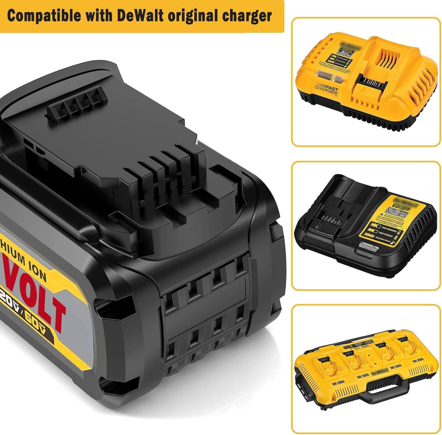 Compatible with DeWalt original charger