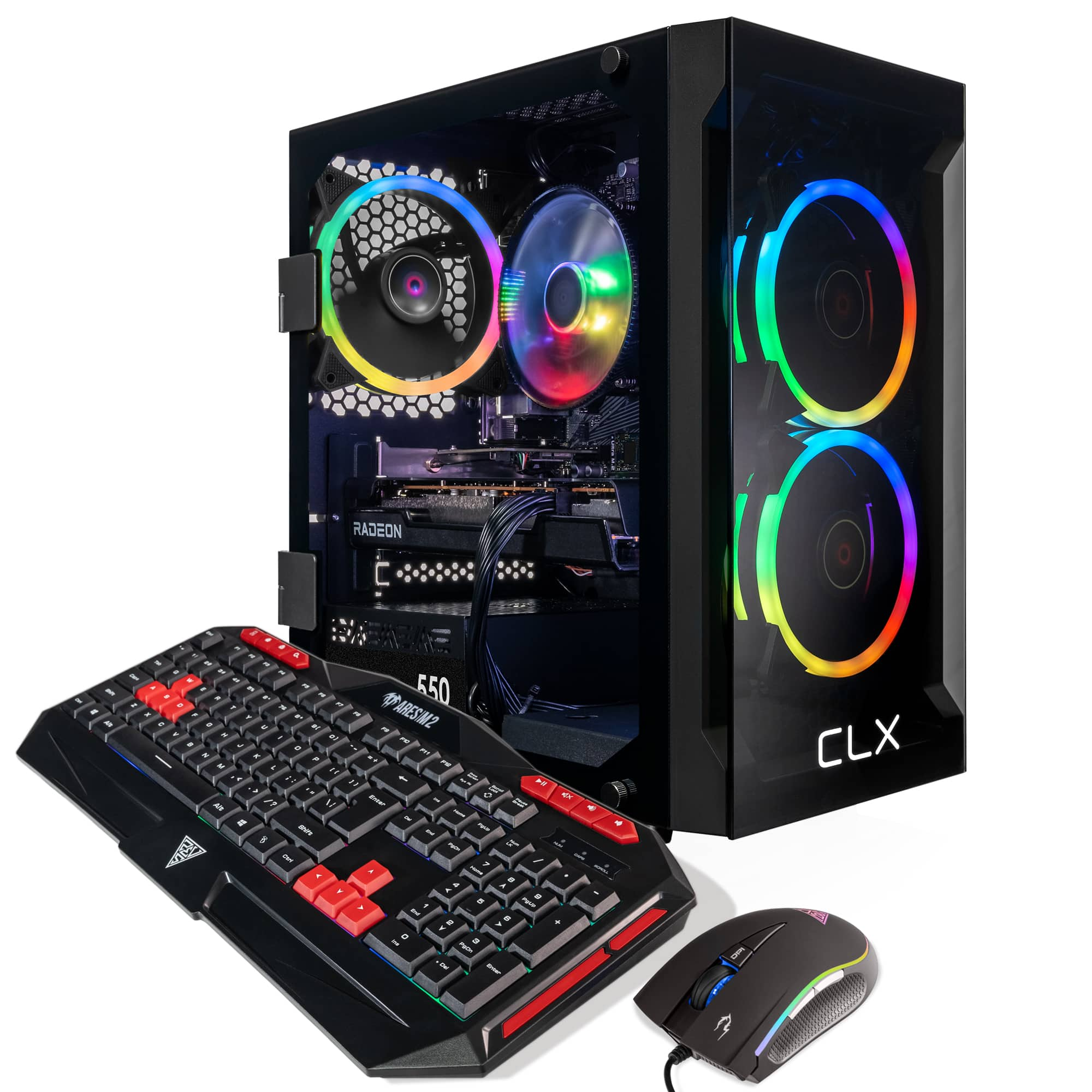 Best Buy: CLX SET Gaming Desktop AMD Ryzen 7 5700X 16GB Memory Radeon RX  6600 XT 500GB M.2 NVMe SSD + 2TB HDD Black TGMSETRXH2522BM