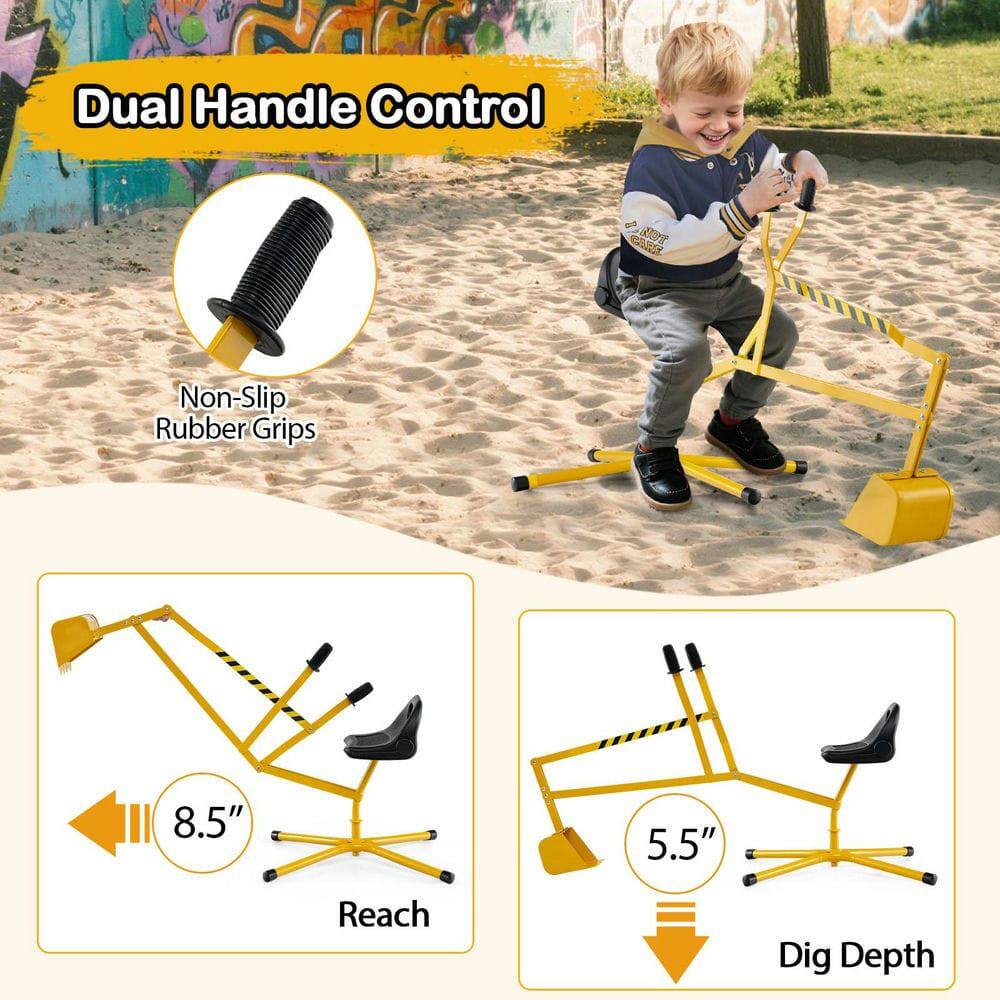 Dual Handle Control  
Non-Slip Rubber Grips  
8.5" Reach  
5.5" Dig Depth