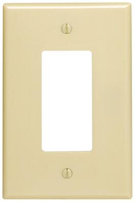 Leviton - 1 gang Plastic Decorator Wall Plate 1 pk - Ivory