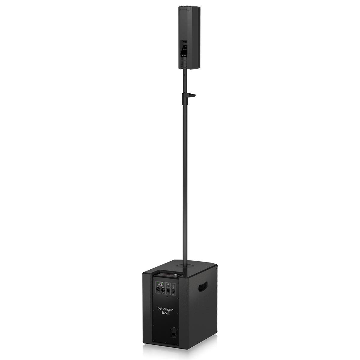 Alt View 4. Behringer - Behringer B6X 800W Powered Column Loudspeaker with Digital Mixer and 10" Subwoofer.