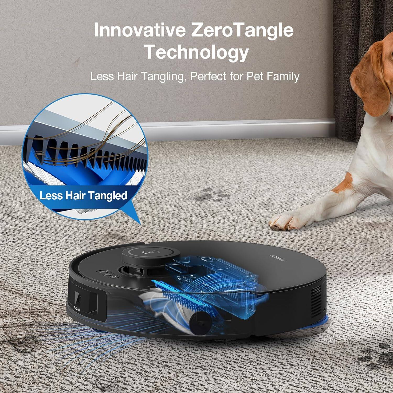 Innovative ZeroTangle Technology  
Less Hair Tangling, Perfect for Pet Family  

Less Hair Tangled