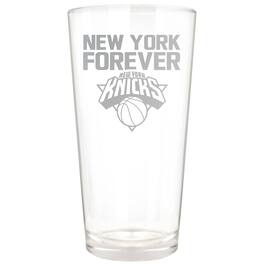 Great American Products - New York Knicks Etched 16oz. Rally Cry Pint Glass - Multicolor