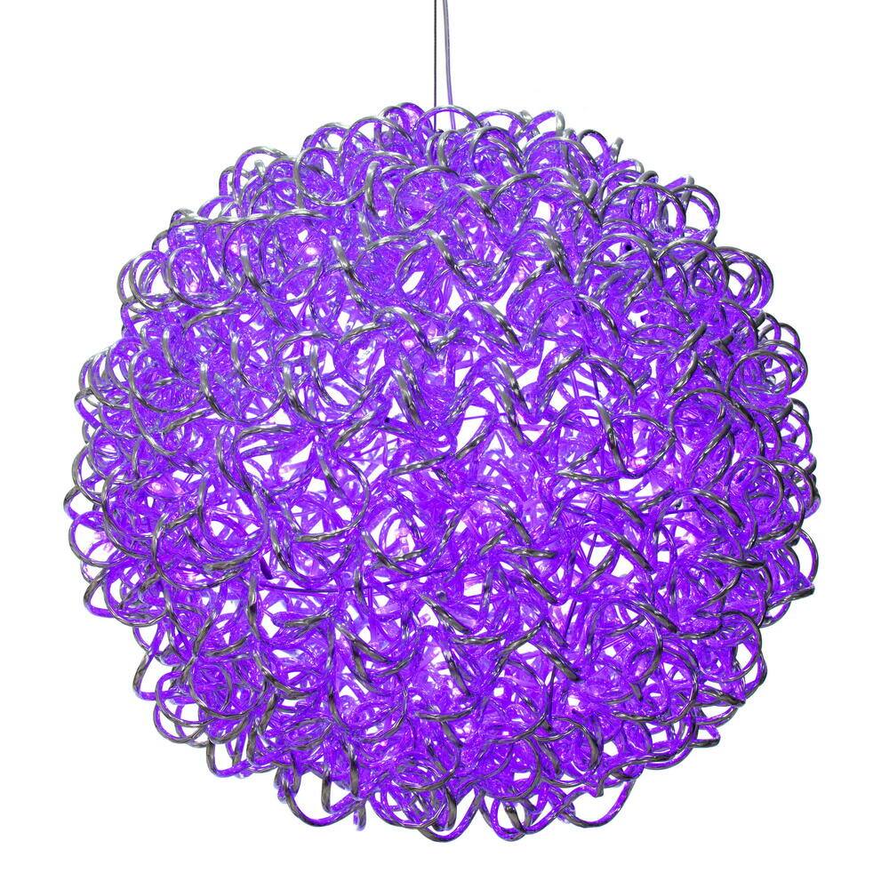 Vickerman - 18" Spiral LED Ball 180Lts - Purple