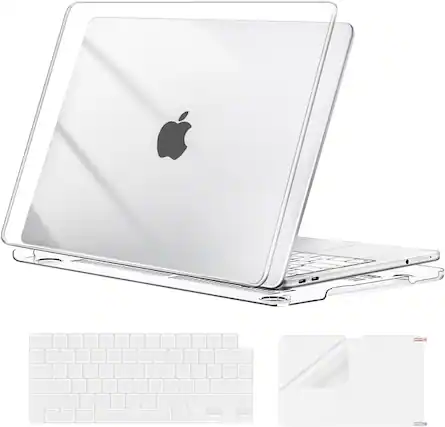 Front. mosiso - MacBook Neo 13-inch A3404 (A18 Pro) Hard Shell Case with Keyboard Covers & Screen Protector - Crystal Clear.