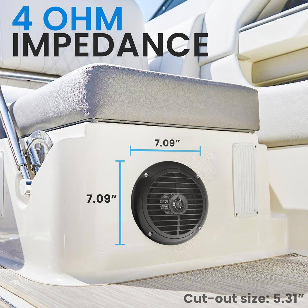 4 OHM IMPEDANCE

7.09"  
7.09"  
Cut-out size: 5.31"