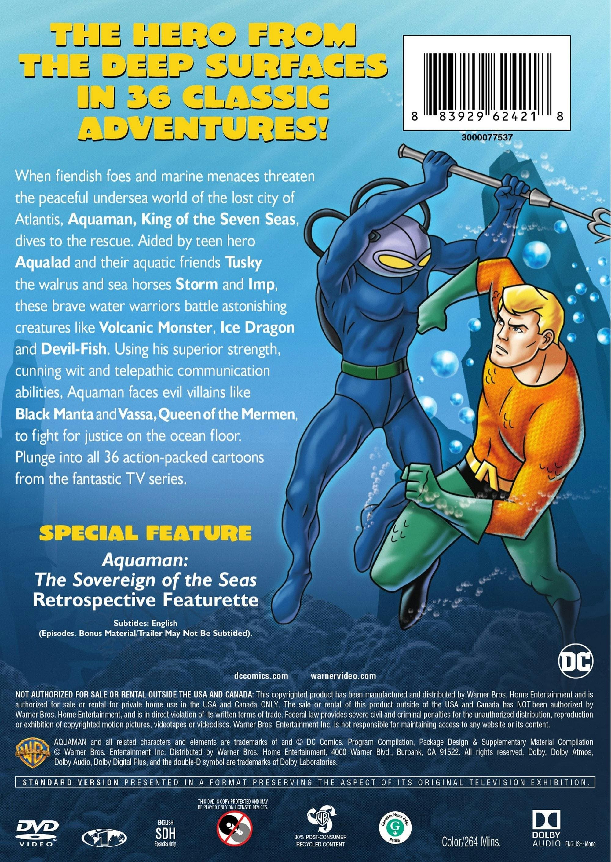 THE ADVENTURE OF AQUATIER 全12章 CDセット The Adventures of Aquaman: The Complete Collection (DVD New Box
