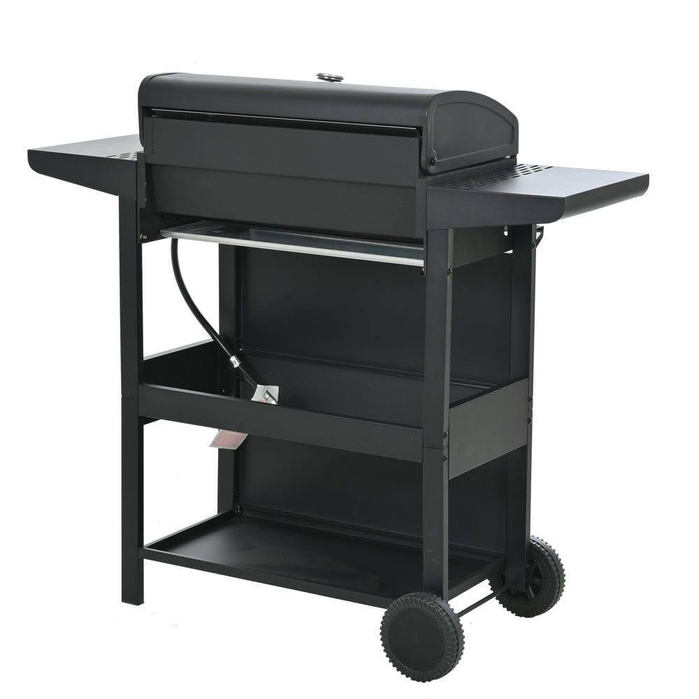 Alt View 10. Resenkos - Propane Gas Grill 4 Burner Barbecue Grill, Stainless Steel 34,000 BTU Patio Garden Barbecue Grill, Black.