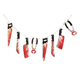 Funworld - Torture Tools 6 Foot Halloween Garland - Red