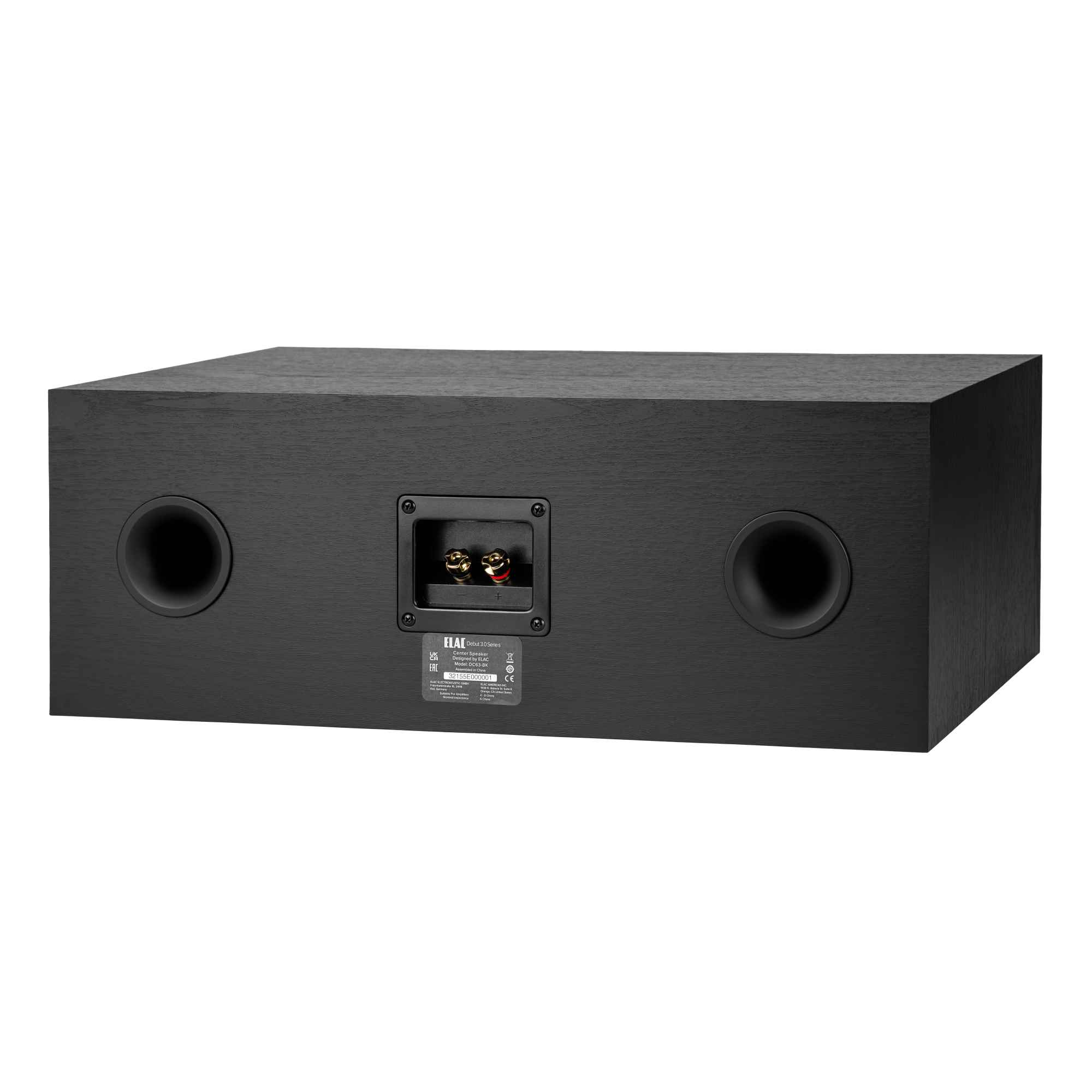 Alt View 2. ELAC - ELAC Debut 3.0 - 6.5" Center Speaker (Black) DC63-BK - Black.