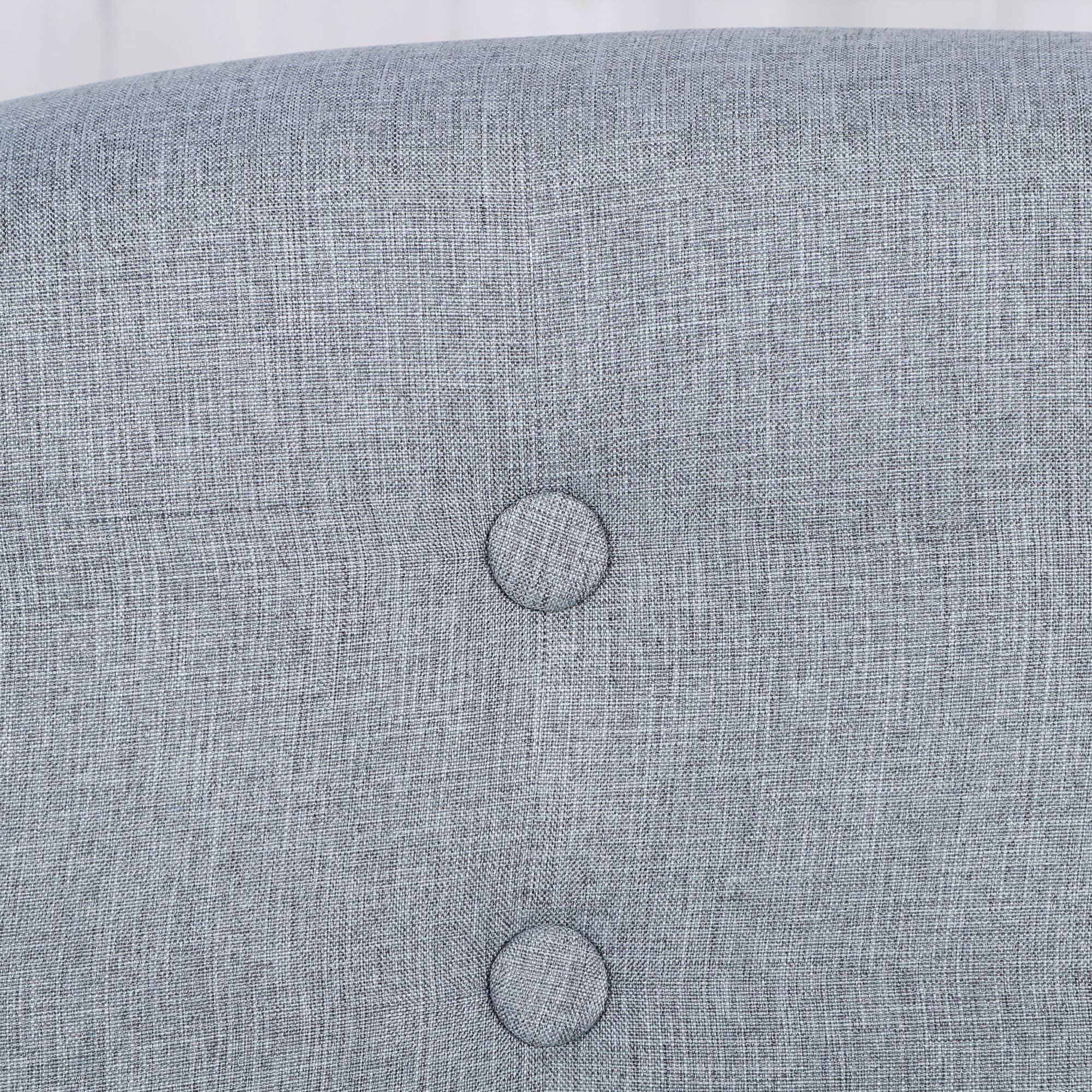 Alt View 4. Qaba - 2-Seat Kids Sofa, Toddler Sofa Couch, Linen-Like Fabric and Wooden Frame Sofa Chair for Ages 3-7, 11" High Seat - Grey.