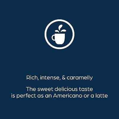 Rich, intense, & caramelly  
The sweet delicious taste is perfect as an Americano or a latte
