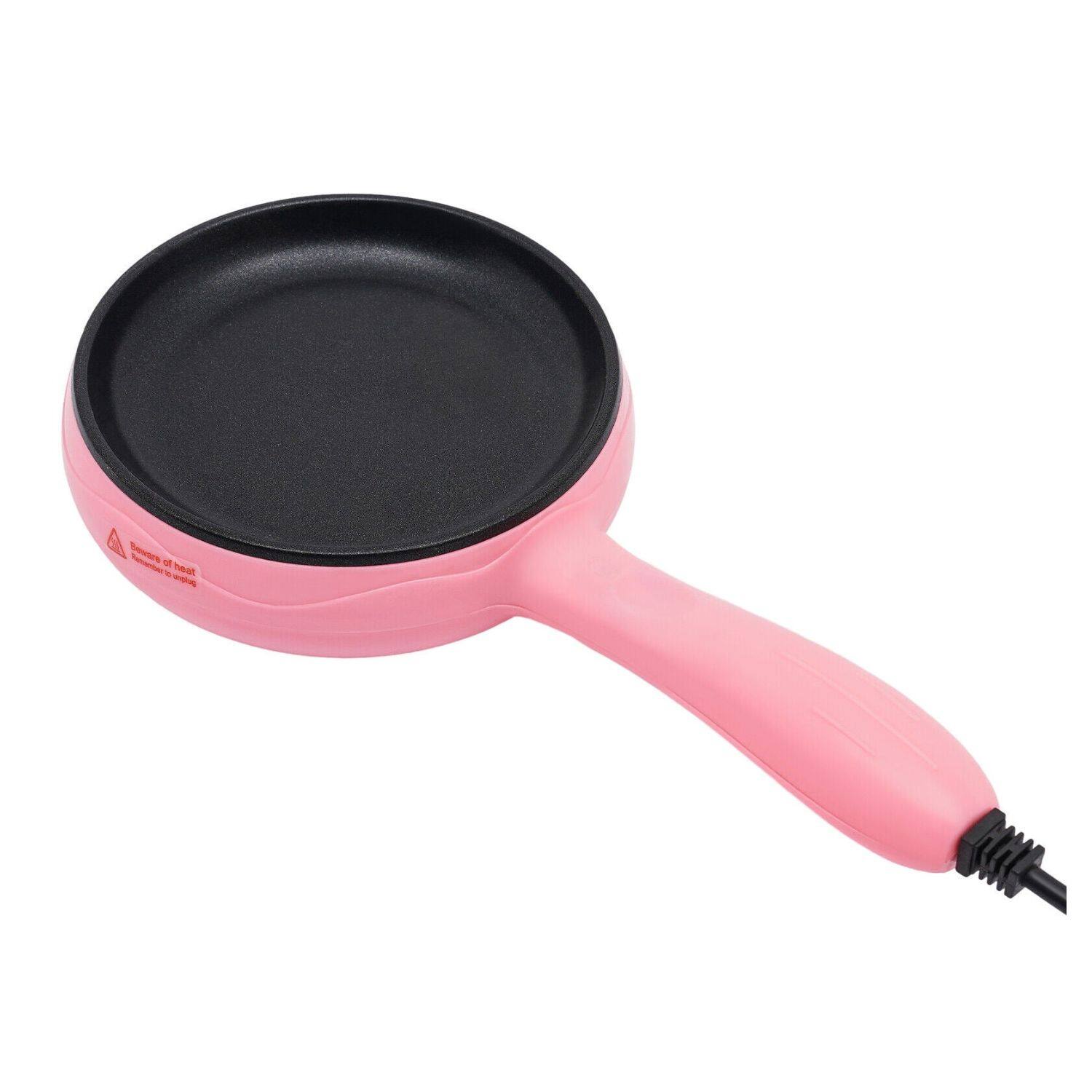 Front. Stock Preferred - 6-Inch Mini Electric Skillet - Pink.