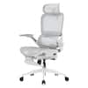 Front. SIHOO - B100 PRO Ergonomic Office Chair with Footrest, Breathable Mesh Chair, Adaptive Dynamic Lumbar, 4D Arm for Home, 300lb - Light Grey.