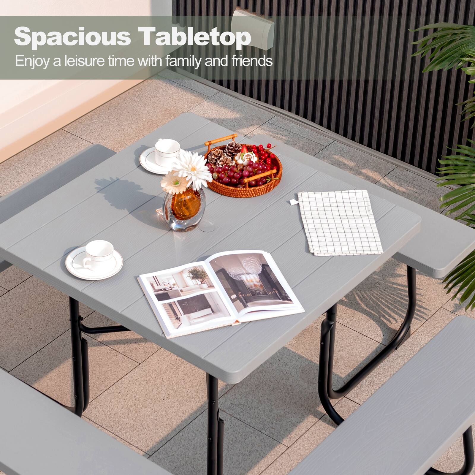 Spacious Tabletop  
Enjoy a leisure time with family and friends