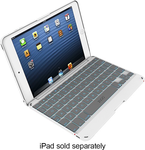  ZAGG - ZAGGkeys Folio Keyboard Case for Apple® iPad® mini 2 and iPad mini 3 - White