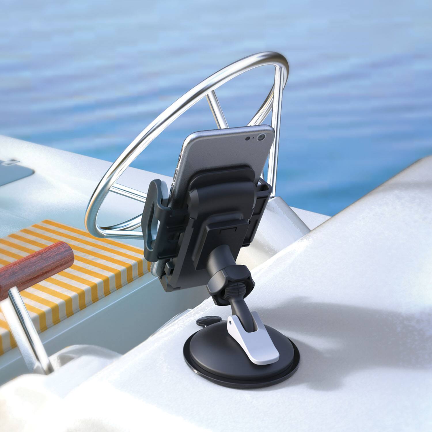 Alt View 11. Bracketron - Suction Mount Phone Holder for Most Cell Phones - Black.