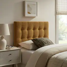 Emily Upholstered Fabric Headboard by Modway - Copper