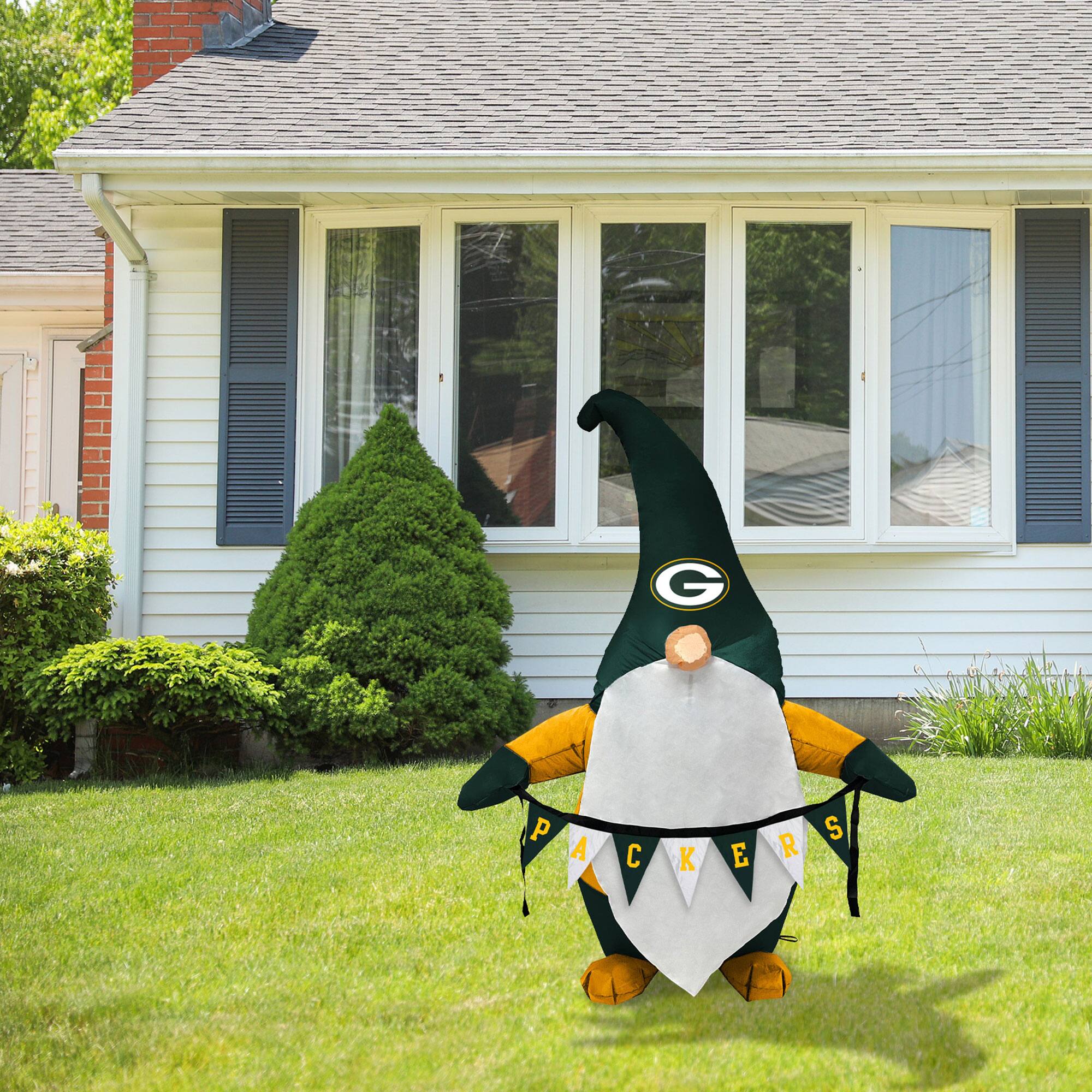 Alt View 1. Pegasus - Green Bay Packers Inflatable Gnome - Multicolor.