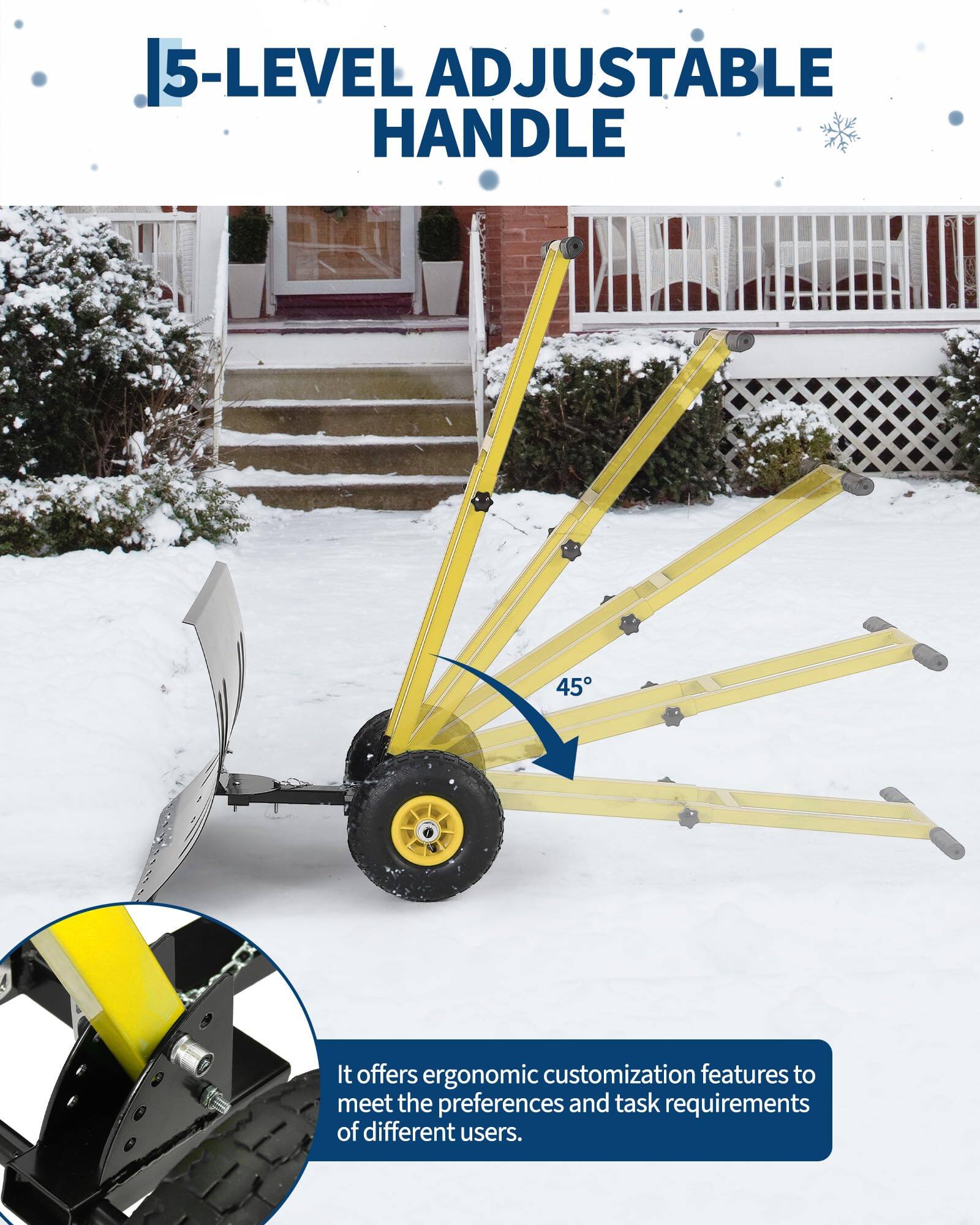 5-LEVEL ADJUSTABLE HANDLE

It offers ergonomic customization features to meet the preferences and task requirements of different users.